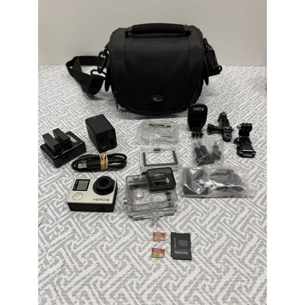 GoPro HERO4 Silver 1080p Action Camera Bundle - Lowepro Bag + Accessories Tested